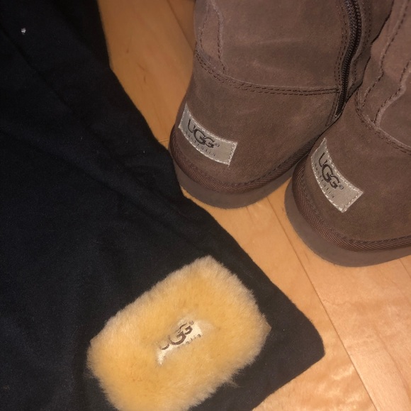 UGG Australia Sunset Zipper Brown Boots *LIKE NEW* - Picture 6 of 7